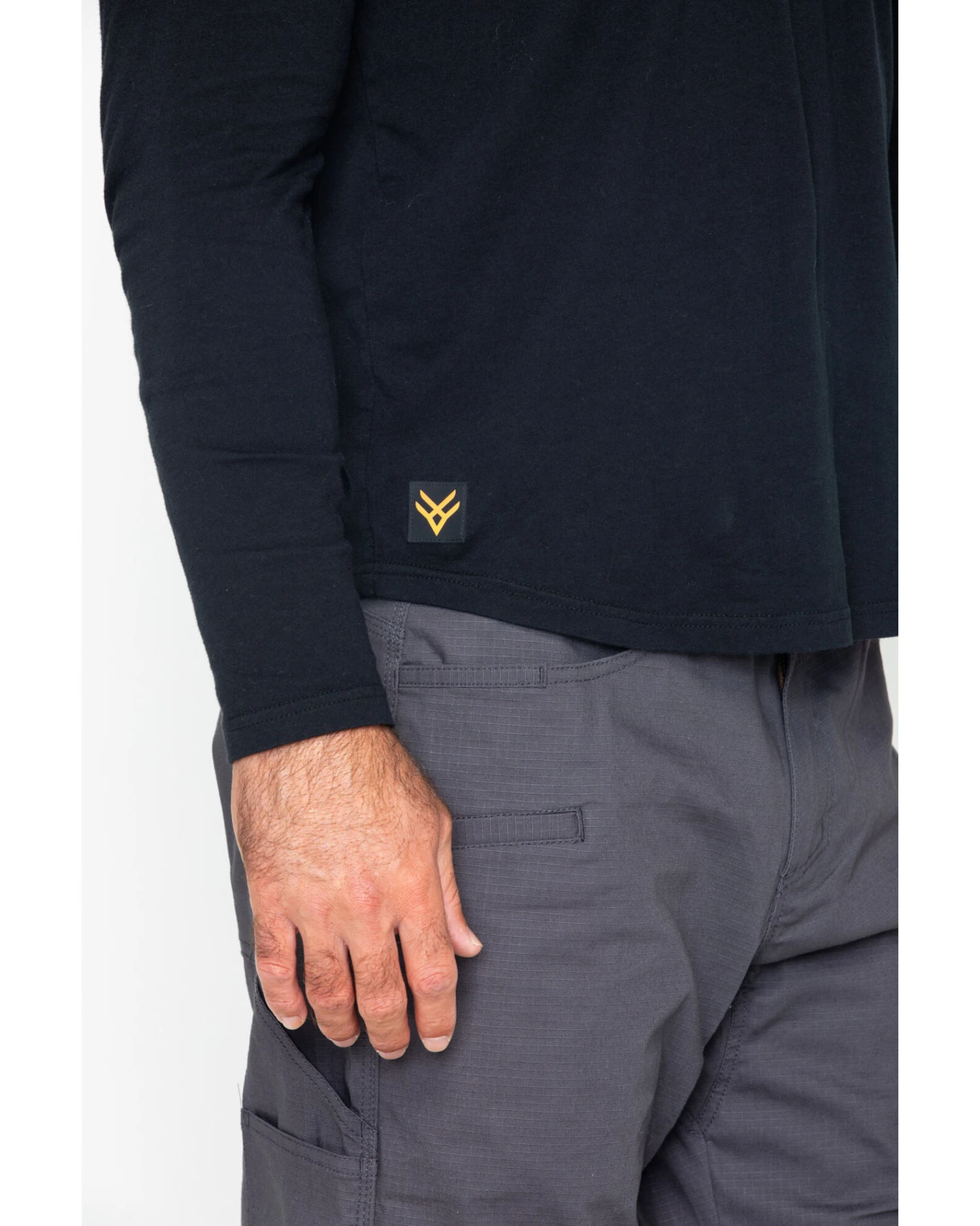 Hawx Men's Solid Pocket Crew Long Sleeve Work T-Shirt - Big & Tall 6 Hawx Men's Solid Pocket Crew Long Sleeve Work T-Shirt - Big & Tall - Image 4