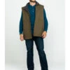 Hawx Men's Olive Canvas Sherpa Lined Work Vest -Hawx 2000283412 341 P6