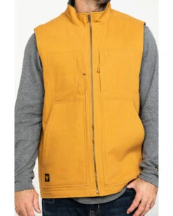 Hawx Men's Khaki Canvas Sherpa Lined Work Vest -Hawx 2000283414 200 P4