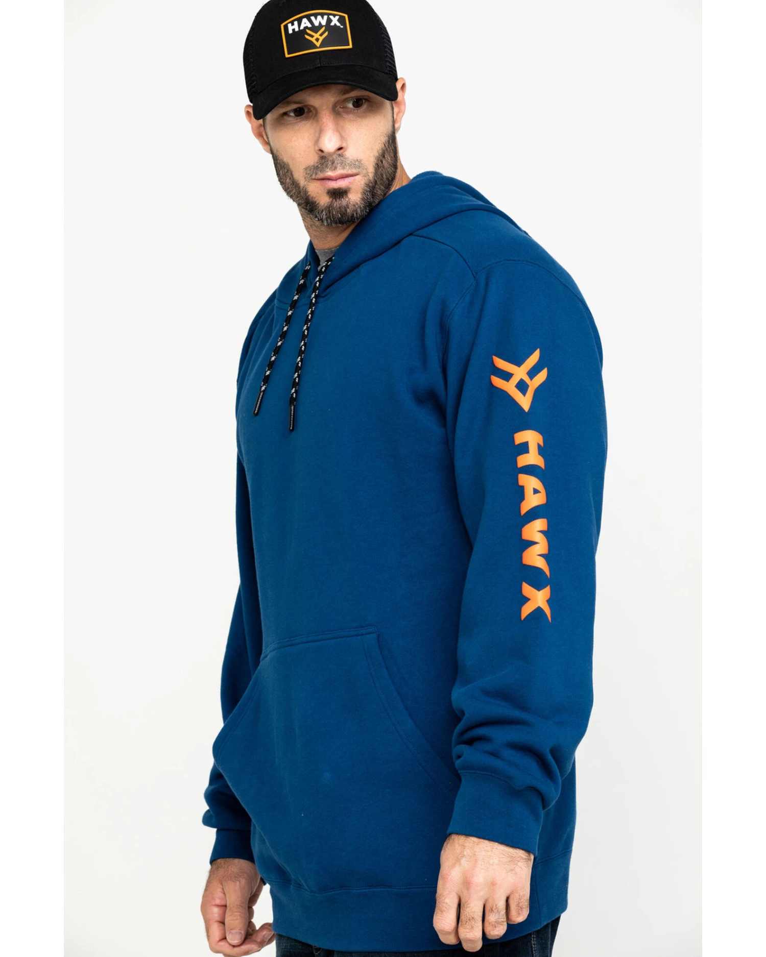 Hawx Men's Logo Sleeve Performance Fleece Hooded Work Sweatshirt 4 Hawx Men's Logo Sleeve Performance Fleece Hooded Work Sweatshirt - Image 2