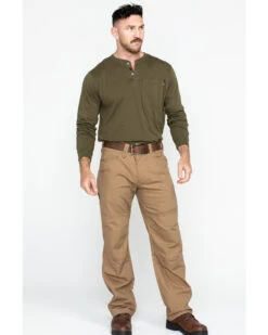 Hawx Men's Brown Stretch Ripstop Utility Work Pants - Big