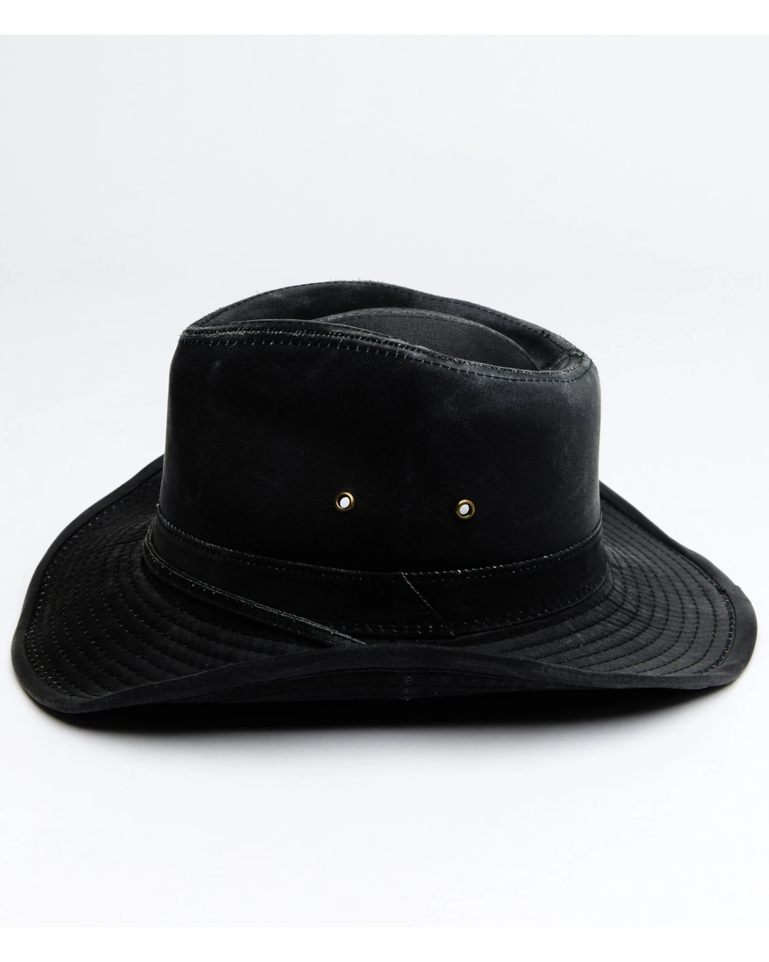 Hawx Men's Black Outback Weathered Cotton Sun Work Hat 4 Hawx Men's Black Outback Weathered Cotton Sun Work Hat - Image 2