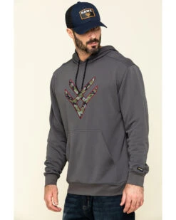 Hawx Men's Gray Tech Logo Hooded Work Sweatshirt - Tall -Hawx 2000297060 021 P3