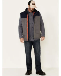 Hawx Men's Gray Colorblock Whistler Insulated Work Vest 