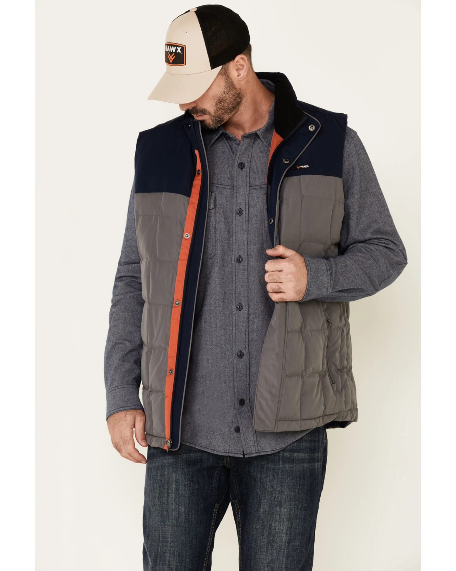 Hawx Men's Gray Colorblock Whistler Insulated Work Vest 7 Hawx Men's Gray Colorblock Whistler Insulated Work Vest - Image 5