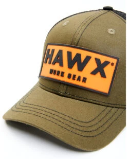 Hawx Men's Olive Logo Patch Mesh-Back Ball Cap -Hawx 2000339188 341 P3