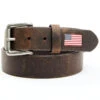 Hawx Men's Brown Leather Flag Tip Belt -Hawx 2000342005 200 P1