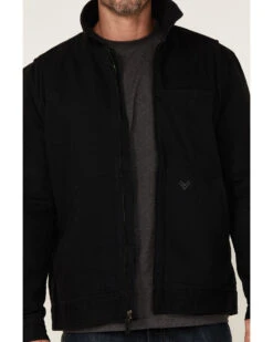 Hawx Men's Black Crawford Weathered Insulated Zip-Front Work Jacket -Hawx 2000342850 001 P4