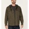 Hawx Men's Plaid Print Robertson Long Sleeve Button Down Hooded Work Flannel Shirt -Hawx 2000342919 341 P1