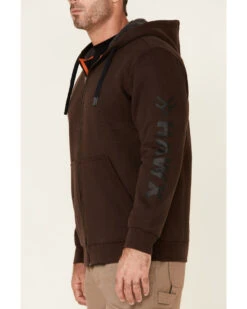 Hawx Men's Brown Martin Insulated Zip-Front Hooded Work Jacket  -Hawx 2000342928 200 P3 1