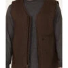 Hawx Men's Brown Weathered Canvas Zip-Front Sherpa Lined Work Vest -Hawx 2000351541 200 P3
