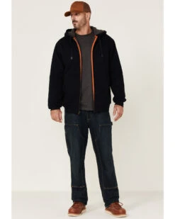 Hawx Men's Navy Sherpa Lined Zip-Front Hooded Work Jacket -Hawx 2000351915 410 P2
