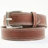 Hawx Men's Brown Triple Contrast Stitch Leather Work Belt -Hawx 2000351928 200 P1