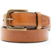 Hawx Men's Smooth Brown Leather Belt -Hawx 2000352691 235 P1
