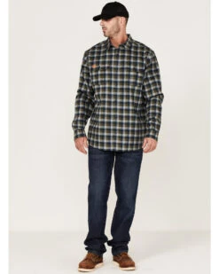 Hawx Men's FR Buffalo Plaid Print Long Sleeve Button-Down Work Shirt -Hawx 2000357970 410 P2