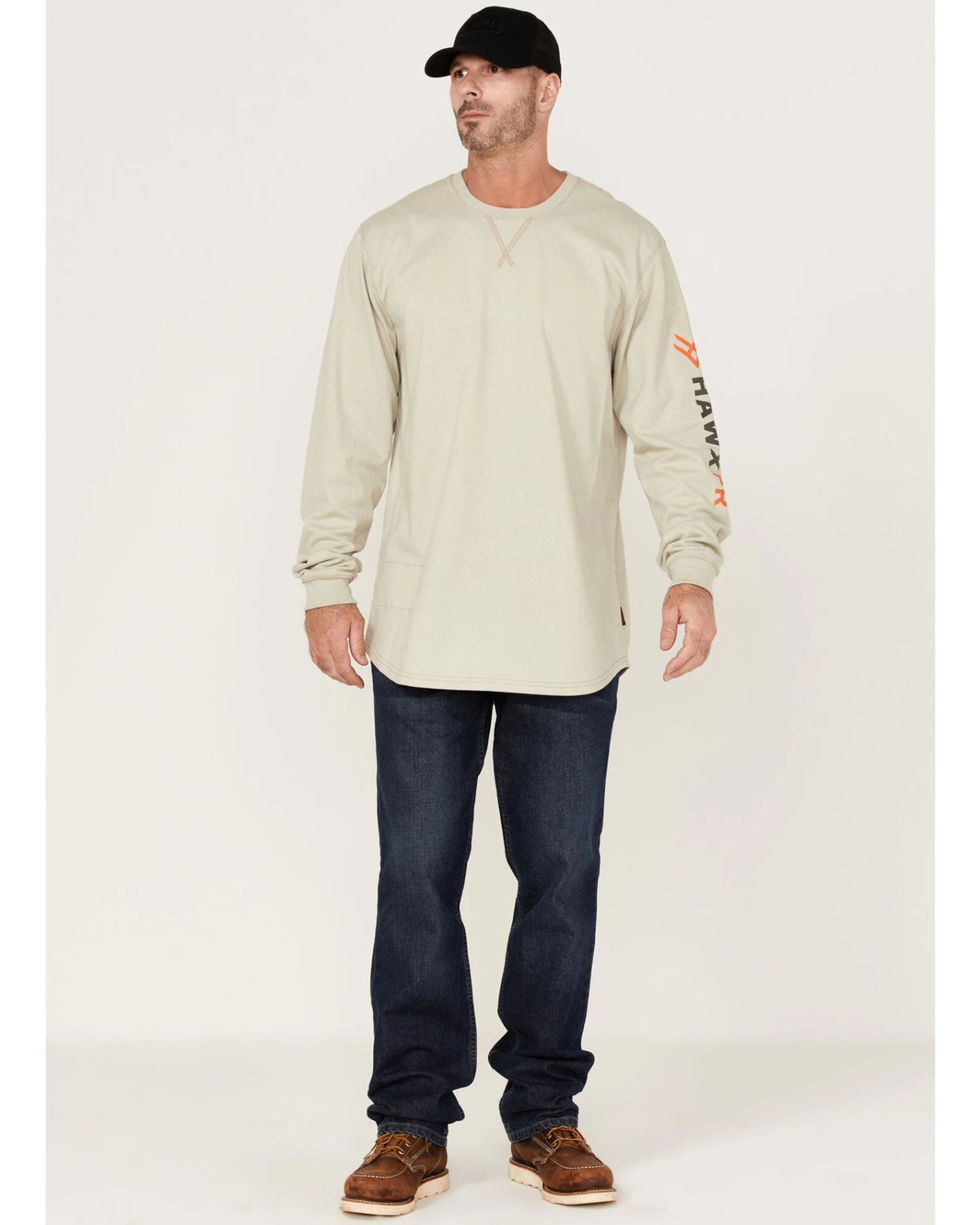 Hawk Men's Big Hawk FR Logo Sleeve Long Sleeve T-Shirt - Big 6 Hawk Men's Big Hawk FR Logo Sleeve Long Sleeve T-Shirt - Big - Image 4