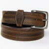 Hawx Men's Medium Brown Textured Leather Belt -Hawx 2000366770 210 P1