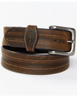 Hawx Men's Medium Brown Textured Leather Belt