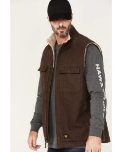 Hawx Men's Weathered Sherpa Lined Work Vest -Hawx 2000373751 201 P2