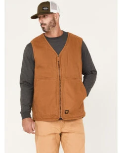 Hawx Men's Weathered Canvas Sherpa Lined Vest - Big -Hawx 2000373756 220 P1