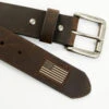 Hawx Men's Brown Flag Tip Casual Leather Belt